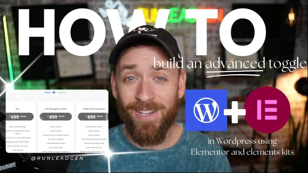 how to build advanced toggle in wordpress & elementor